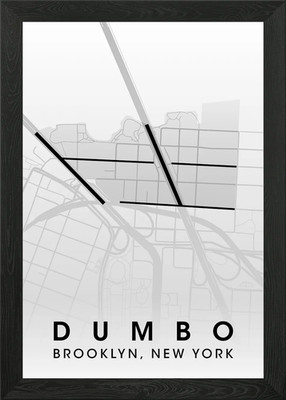 DUMBO - Brooklyn, New York Gerahmtes Wandbild Poster Leinwanddruck Bild