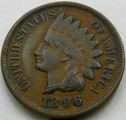 US 1896 Indian Head Cent  **