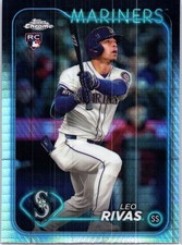 2024 Topps Chrome Update #USC76 Leo Rivas Prism Refractors Seattle Mariners