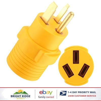 NEMA 6-50P to 10-50R Adapter Cord, 50 Amp 3 Prong Power Plug and Receptacle