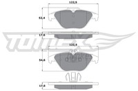 Tomex Brakes Bremsbelagsatz Scheibenbremse TX 17-39 FüR Mercedes GLK Klasse X204
