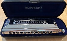 M. SUZUKI Chromatic Harmonica SCX-48  with case New
