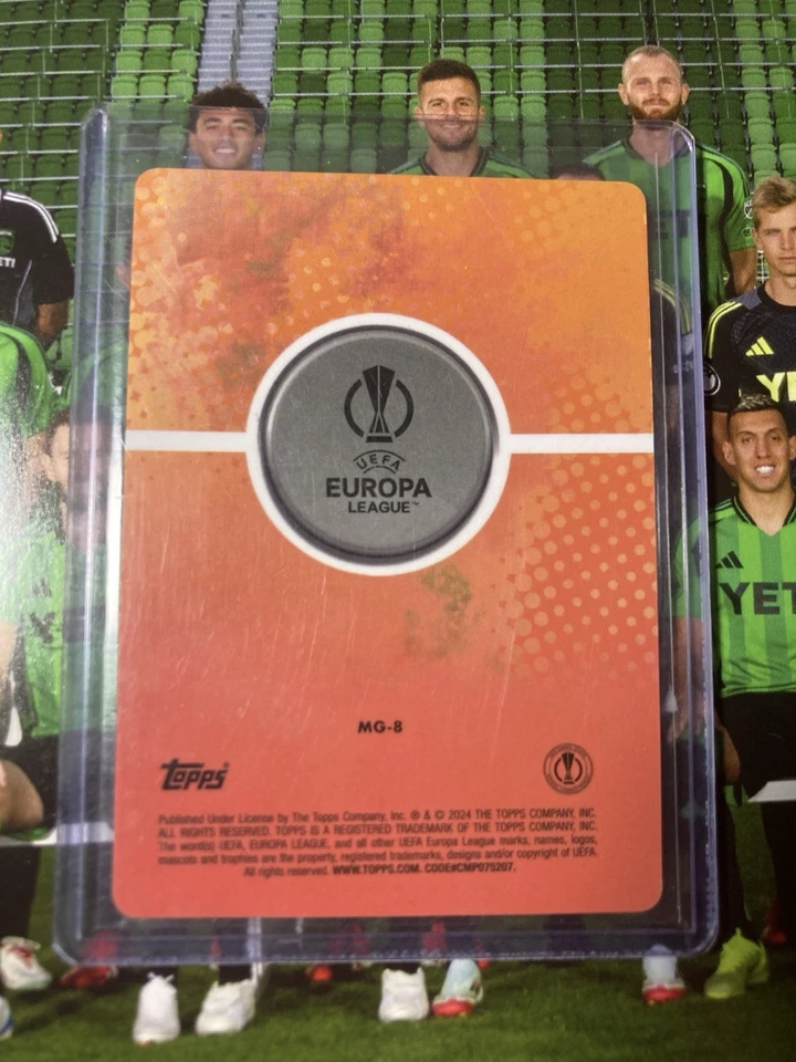 2023-24 Topps Merlin UEFA Desire Doue Merlin's Gamers Blue Lightning /75 PSG SP - Image 3 of 3