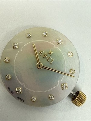 Ebel Movement 157 MOP Diamond Dial 20 mm Hands Crown Crystal Working Perfect
