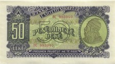 Albanien / Albania P.29a 50 Leke 1957 (1-)
