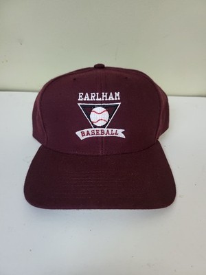 Earlham College Baseball Cap Hat Brick Red Snap Back  size LARGE Richardson NWOT