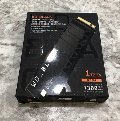Western Digital WD_BLACK SN850X 1TB NVMe SSD M.2 2280 Heatsink Gaming Expansion