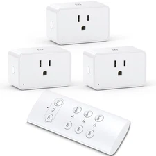 G-Homa Wireless Electrical Outlets with Remote Control, 1875W/15A, 100FT Range,