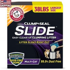 Clump & Seal Cat Litter Easy Clean Non Stick Odor Control 38lb Dust Free New 1.13 per pound