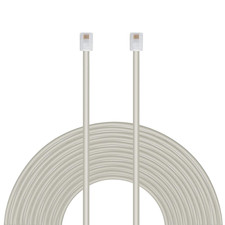 33 Feet Telephone Landline Extension Cord Cable Line Wire with Standard RJ-11 6P