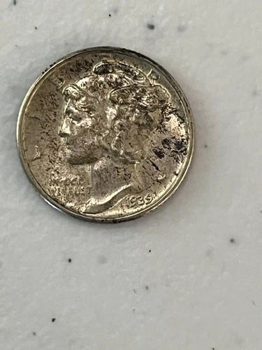 1939-P 10C Mercury Dime AU 90% Silver