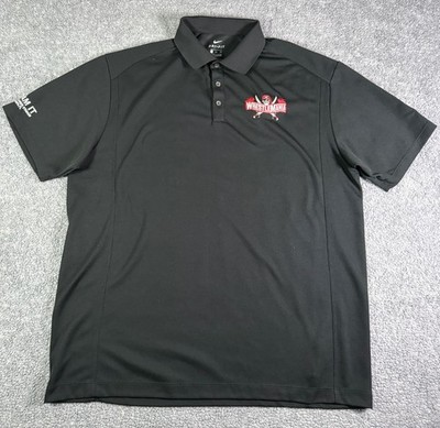WWE Wrestlemania 37 Staff Black Polo Team IT Raymond James Stadium Nike Mens 2XL