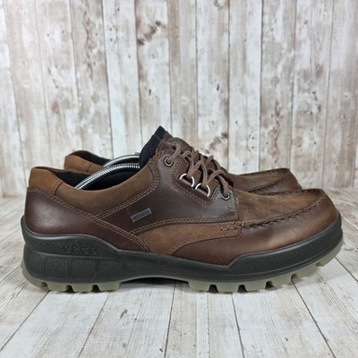ECCO track 25 Mens Brown Leather Gore-Tex Lace Up Hiking Shoes Size 47 13 US