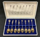 Reed & Barton Sterling Silver HARLEQUIN Coffee Spoons * Boxed Set of 8