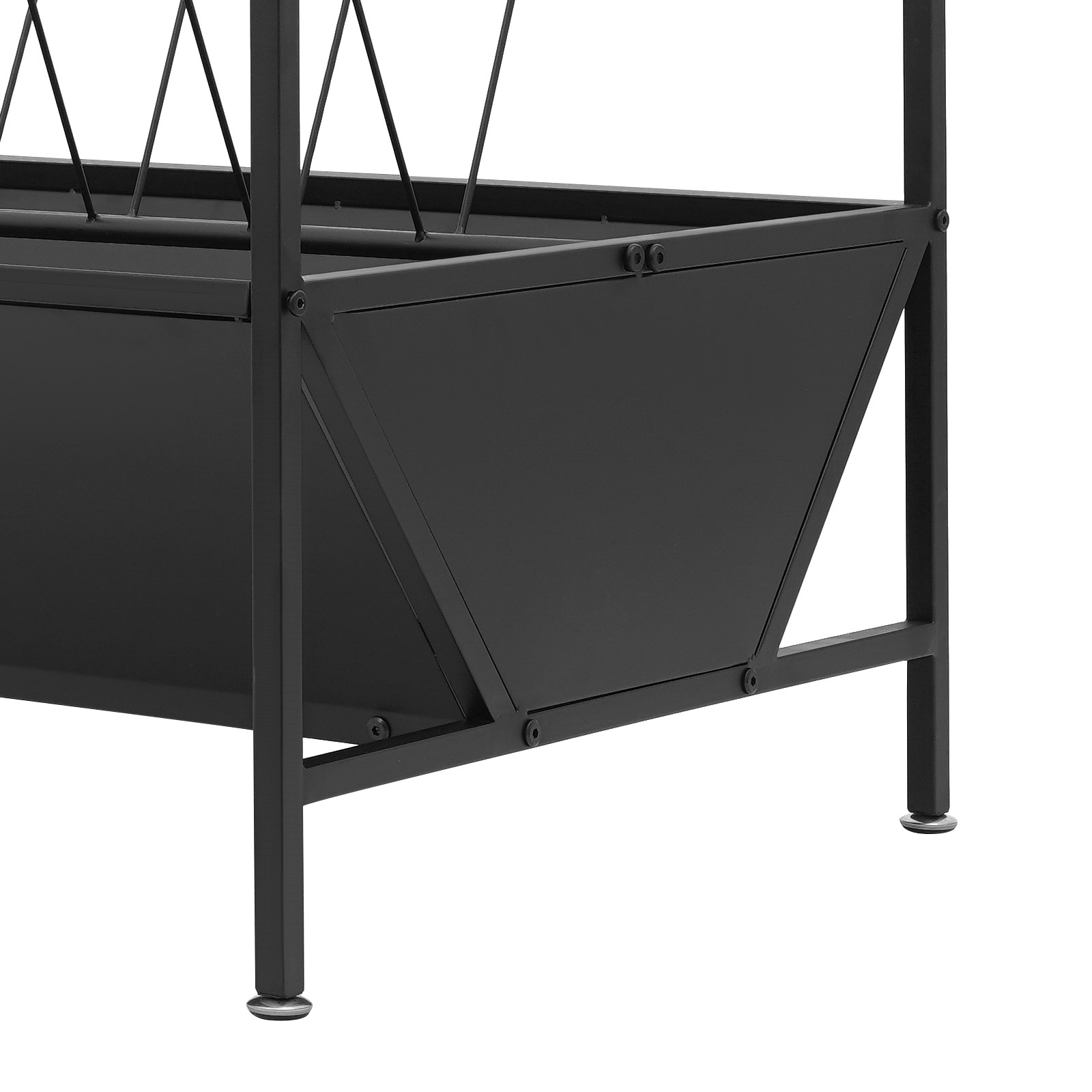 Heavy-Duty Metal Ranch Feeder with 50 Gal Grass & 30 Gal Feed Pan for Livestock