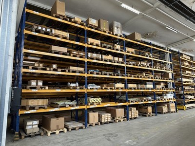 Palettenregal Regal Schwerlastregal 5 m hoch 84 Palettenplätze + Tiefenauflagen