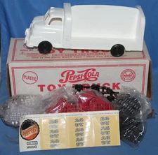 1980's MARX Pepsi Cola Plastic Toy Truck & Cases & Bottles New In Original Box