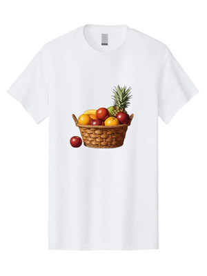 Fruit-Basket-10 Mens Graphic Tee, 100% Cotton, Casual Summer Wear