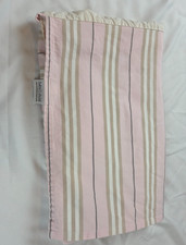 Restoration Hardware Baby Child Crib Skirt Pale Pink, Grey, and Tan Stripe