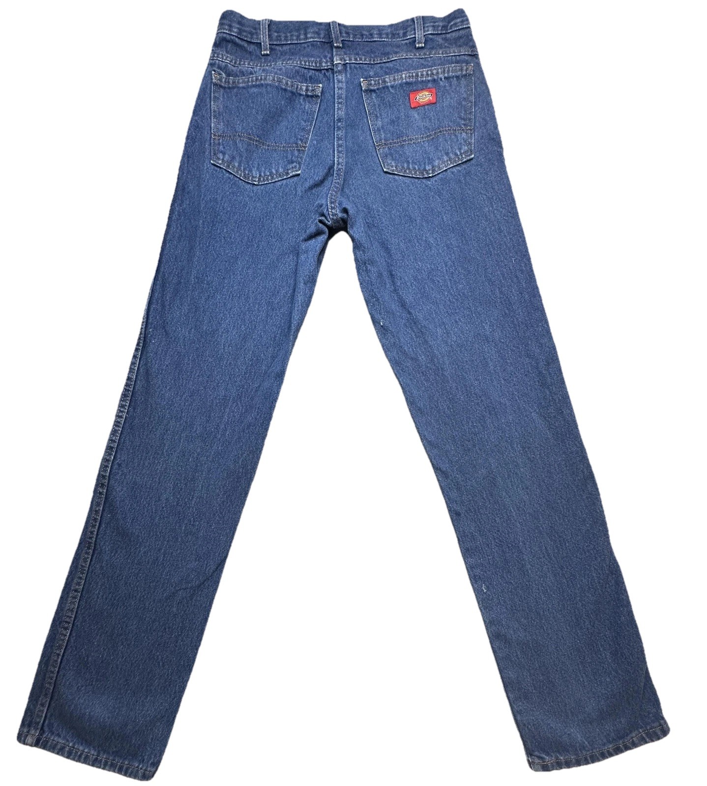 Mens 32x36 (31x34) Blue Denim Relaxed Fit Straight Leg Workw