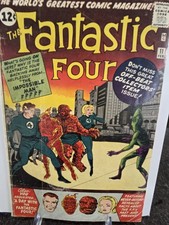 FANASTIC FOUR #11 - NICE GD/VG 3.0 - 1ST IMPOSSIBLE MAN - 1963 - LOW $229 B.I.N.