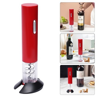 Automatic Electric Wine Bottle Corkscrew Opener with Foil Cutter Stainless Steel