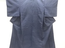 7690090: JAPANESE KIMONO / ANTIQUE HITOE KIMONO / SILK / HAND WOVEN TSUMUGI / ST