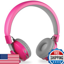 LilGadgets Untangled Pro Kids Bluetooth Headphones - Pink - Volume Limited