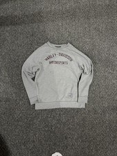 Y2K Vintage Harley Davison Grey Sweatshirt Size Large