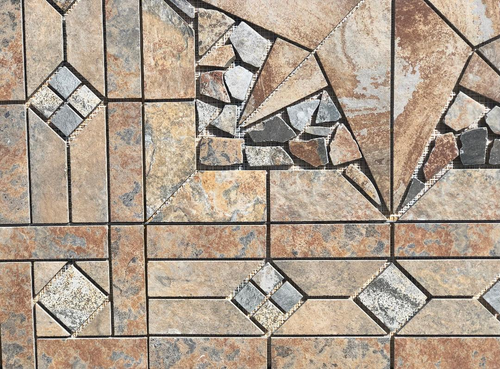 36" x 36" Fliese Medaillon Mosaik Wandbild - Home Depot Schieferoptik Fliesenserie - Bild 3 von 4