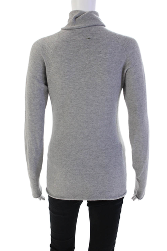 Sportmax Womens Cotton Turtleneck Long Sleeve Knit Sweater Gray Size S - Picture 3 of 4
