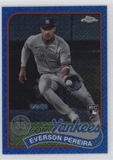 2024 Series 1 1989 Topps Chrome Silver Pack Blue Refractor Everson Pereira rf2