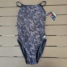 TYR Womens Durafast Elite Carbon Hex Diamondfit Controlfit 1 Piece Swim Sz 8 New