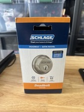 Schlage B60 Satin Nickel Single Cylinder Deadbolt Highest Security Certified New