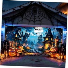 6 x 13 FT Halloween Garage Door Cover Banner  Large Garage Door Halloween