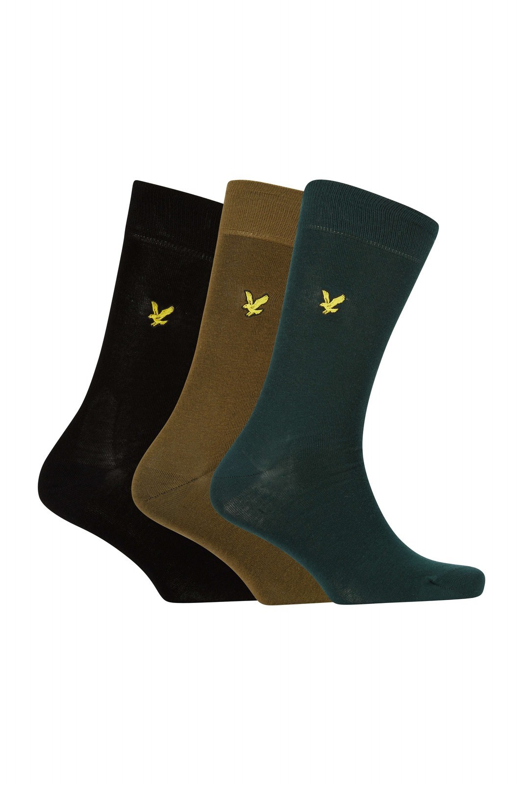 Lyle & Scott Angus 3 Pack Sock Pine Grove Peacoat Olive Genuine Gift Present New
