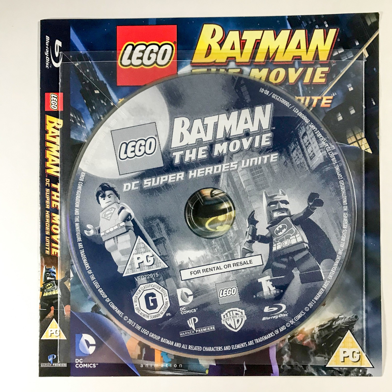 DC Super Heroes Unite LEGO Batman The Movie (2014) Blu-ray FREEPOST *No Case