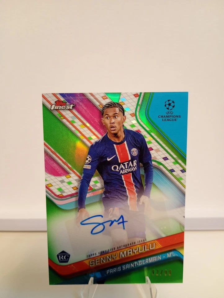 Senny Mayulu RC AUTO /99 Topps Finest UCC 2024/25 BA-SM