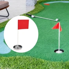 Putting Green Flag Hole Cup Men Women Kids Golfing Yard Golf Flagstick Mini