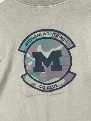 Nike University of Michigan Wolverines Shirt Herren M Army Braun USA Flagge Nike Tee - Bild 10 von 11