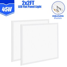 2x2 FT LED Flat Panel Troffer Light, 45W 5800LM Drop Ceiling Lights, 5000K White