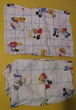 Vintage Dundee Disney Babies Fitted Crib Sheet  Pillowcase Mickey Minnie Pluto
