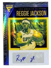 2020-21 Panini Flux Reggie Jackson silver auto autograph card Clippers