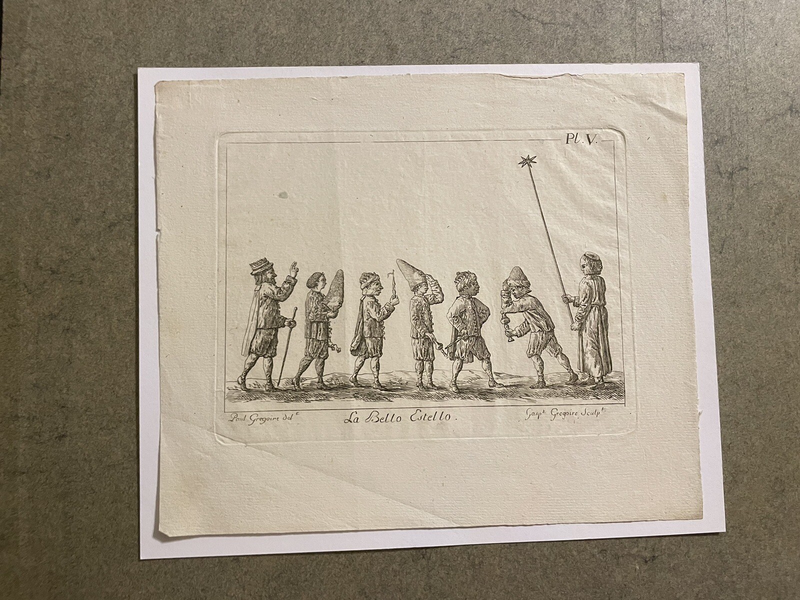 Copper Engraving Paul Gregoire La Bello Estello Old Master