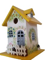 Garden Cottage Birdhouse Is Decorated To Compliment Any Patio Garden This Woo... on sale Garden Cottage Birdhouse Is Decorated To Compliment Any Patio Garden This Woo... on sale