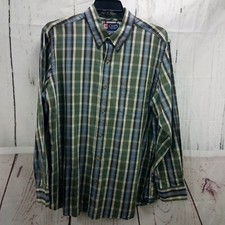 Chaps 1978 Multicolor Plaid Men's Button Down Cotton Long Sleeve Shirt Size XL