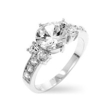 2.5 CARAT CZ CUBIC ZIRCONIA ENGAGEMENT ROUND RING SIZE 5 6 7 8 9 10