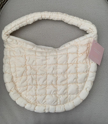 Ariana Grande Cloud Duft Creme Stepp Puff Reißverschluss Schultertasche Limitierte Edition Brandneu mit Etikett