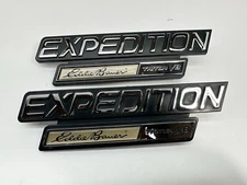 Ford OEM 1997-2002 Expedition Eddie Bauer Fender Emblem Badge Front Set of 2