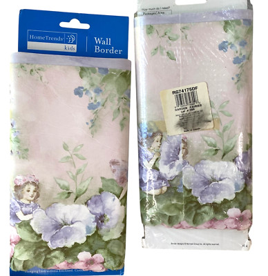 NEW Garden Fairies Wallpaper Floral Wall Boarder Edge Home Trends Girls Room